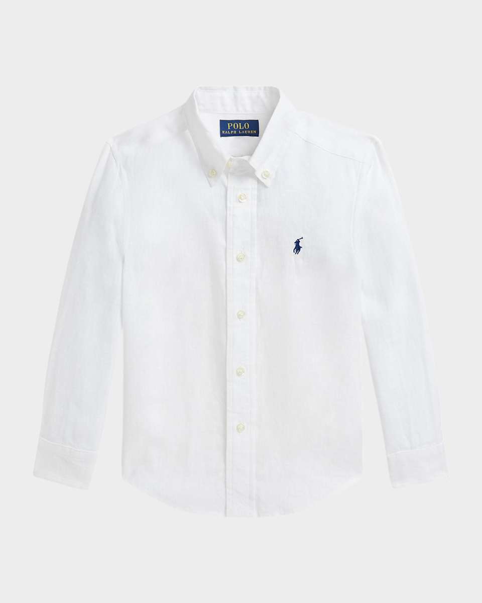 Boy's Classic Embroidered Sport Shirt, Size 2-7